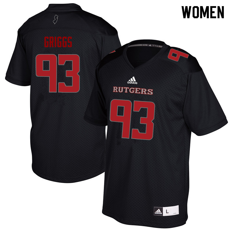 Women #93 Jason Griggs Rutgers Scarlet Knights College Football Jerseys Sale-Black
